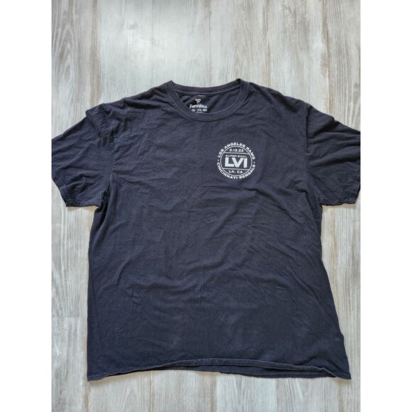 Super Bowl LVI Dueling Tickets LA Rams  Cincinnati Bengals Fanatic Black Tee 2XL - Picture 2 of 7